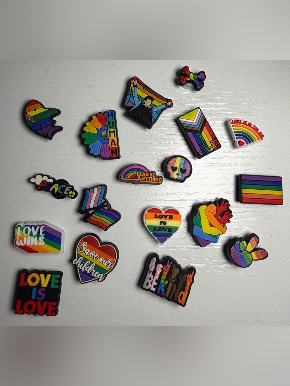 🆕 Rainbow Pride Charms Jibbitz - Assorted LGBTQ+ Icons